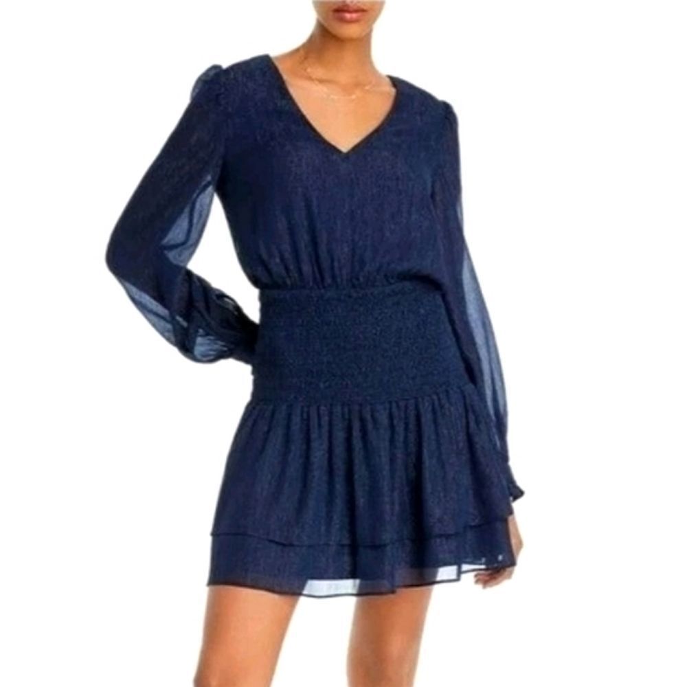 Elegant Navy Blue Mini Dress